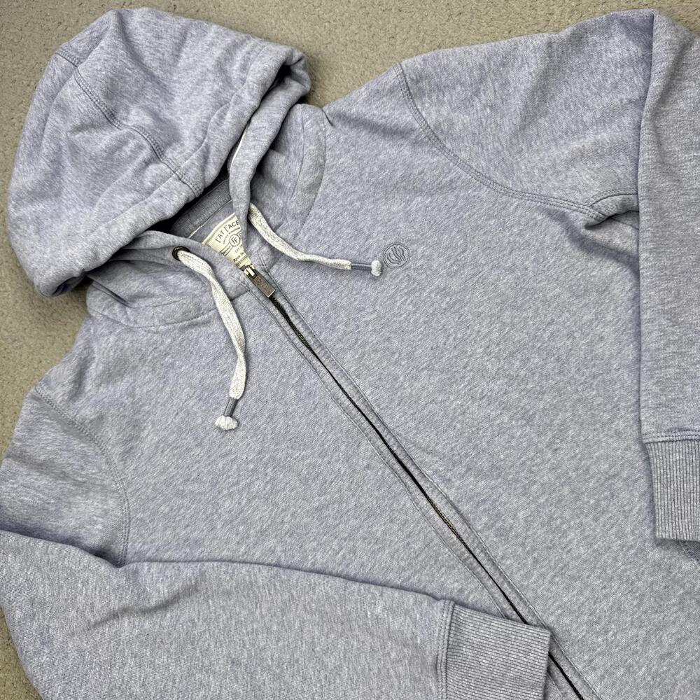Fat Face Hoodie Mens Medium Blue Light Blue Full Zip Sweatshirt Cotton Blend